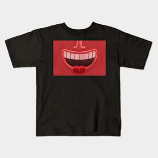 Red Cherry Tiki Smile Mask! (Red Tongue Version) Kids T-Shirt